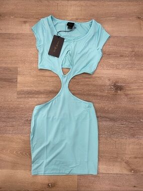 🆕 BLVD Collection Cutout Bodycon Mini Dress Mint Size Small Party BRAND NEW ✨